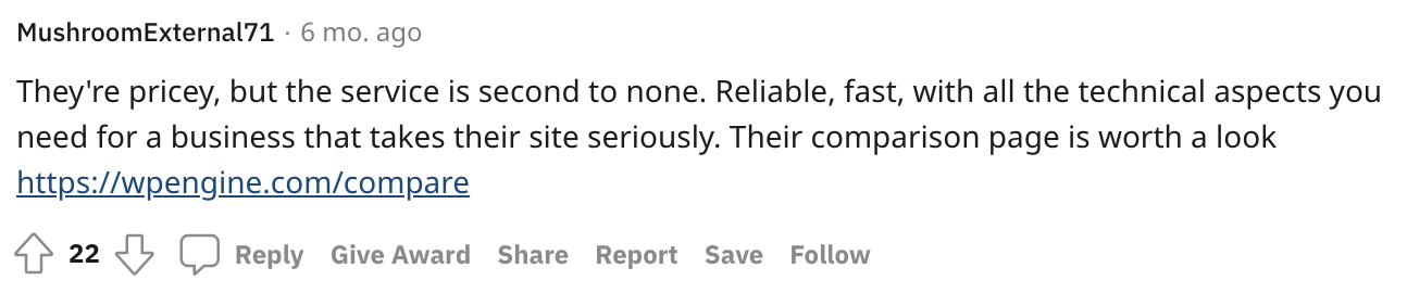 best wordpress hosting according to reddit