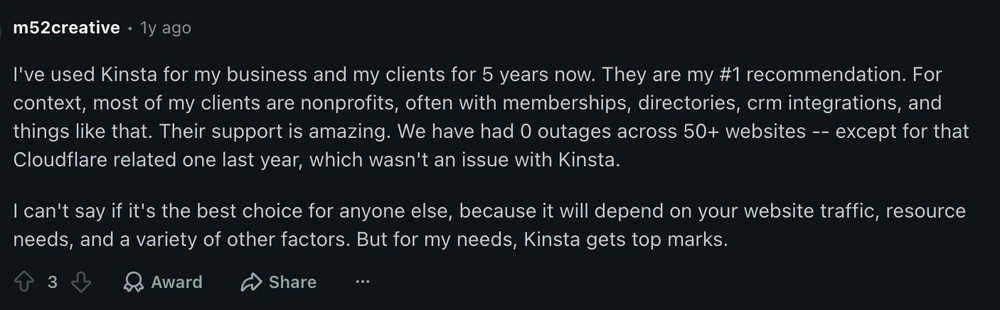 best wordpress hosting reddit: Kinsta is my number one recommendation