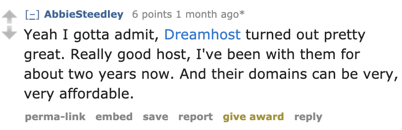 reddits best web hosting 2025 is dreamhost