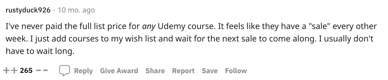 udemy prices