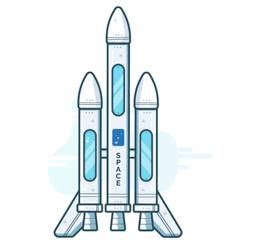 SVG Illustration of a space rocket